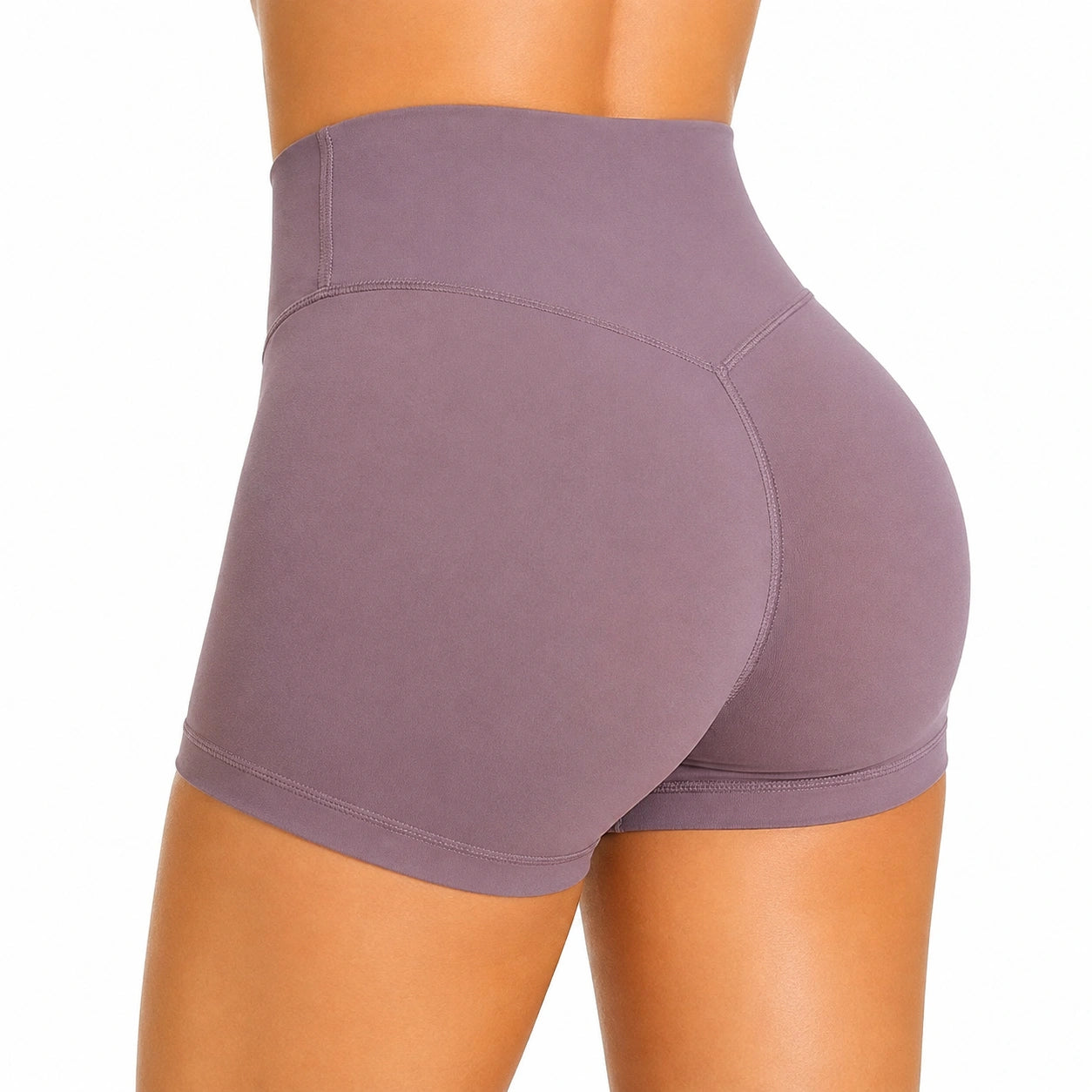 Shorts modellanti a vita alta S in tessuto elasticizzato malva