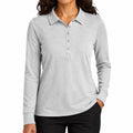 Polo da donna taglia L in tessuto grigio a maniche lunghe - stile casual